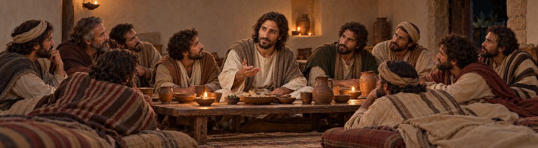 Illustratie bij: Jezus geeft het gebod van de liefde.