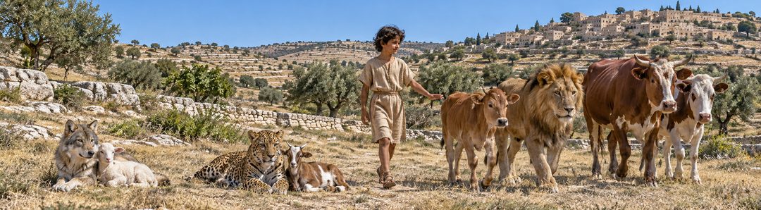 Illustratie bij: Wilde en tamme dieren verzoend in Christus.