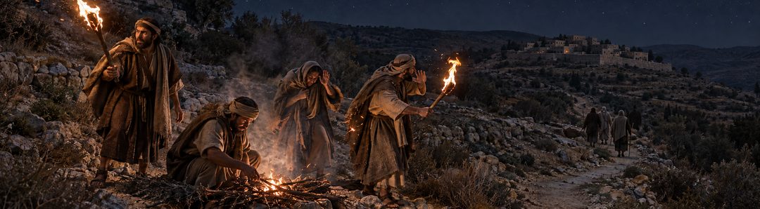 Illustratie bij: Gods licht vertrouwen of een eigen vuur ontsteken.