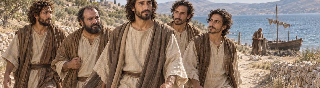Illustratie bij: De discipelen verlaten hun bestaanszekerheid en volgen Jezus.