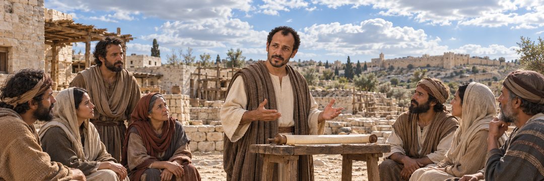 Illustratie bij: Zacharia verkondigt de godsspraak over Jeruzalem.