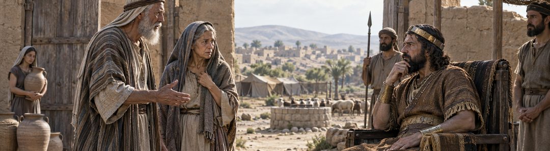 Illustratie bij: Abraham en Sara opnieuw aan een vreemd hof.