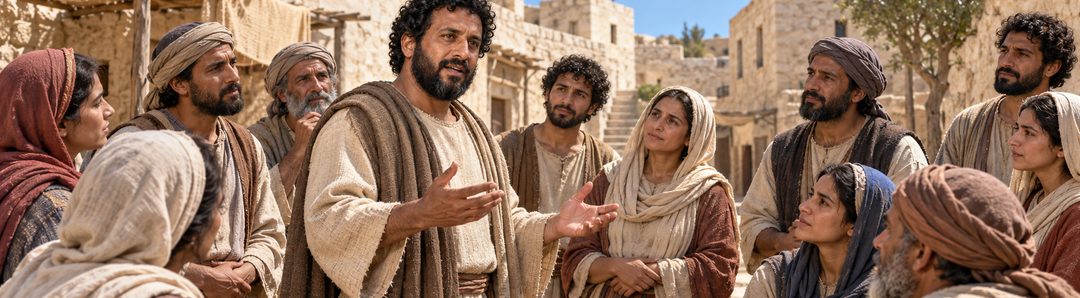Illustratie bij: Filippus verkondigt het evangelie in Samaria.