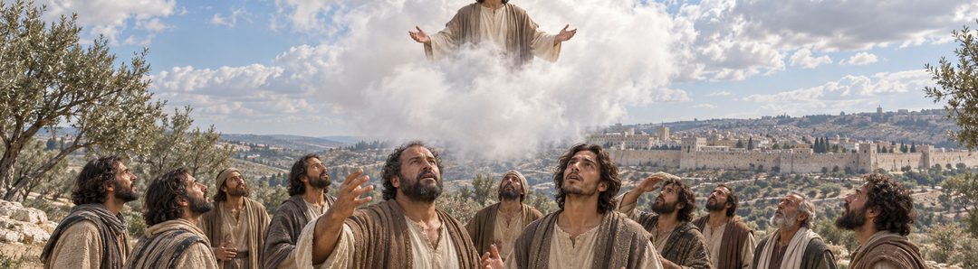 Illustratie bij: Christus vaart op en geeft gaven aan zijn gemeente.