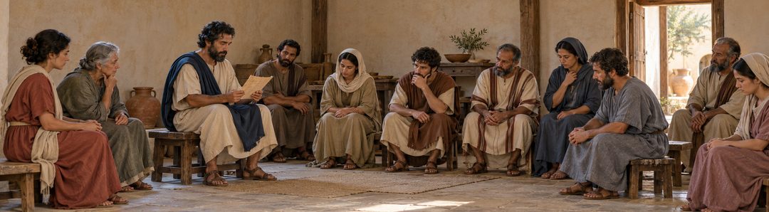 Illustratie bij: Allen moeten voor de rechterstoel van Christus verschijnen.