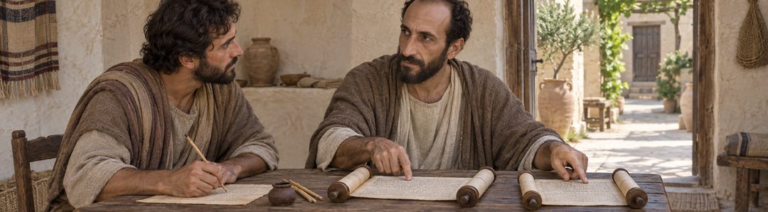 Illustratie bij: Paulus verzamelt de aanklacht uit Psalmen en Jesaja.