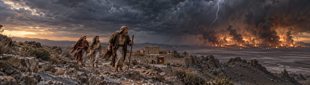 Illustratie bij: De verwoesting van Sodom en Gomorra.