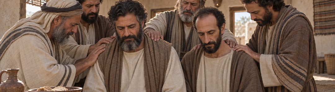 Illustratie bij: Antiochië zendt Barnabas en Saulus als team uit.