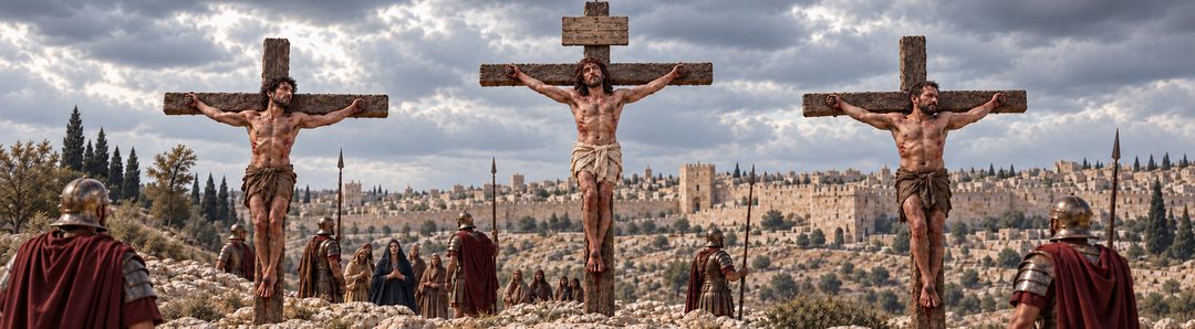 Illustratie bij: Christus draagt de vloek aan het kruis.