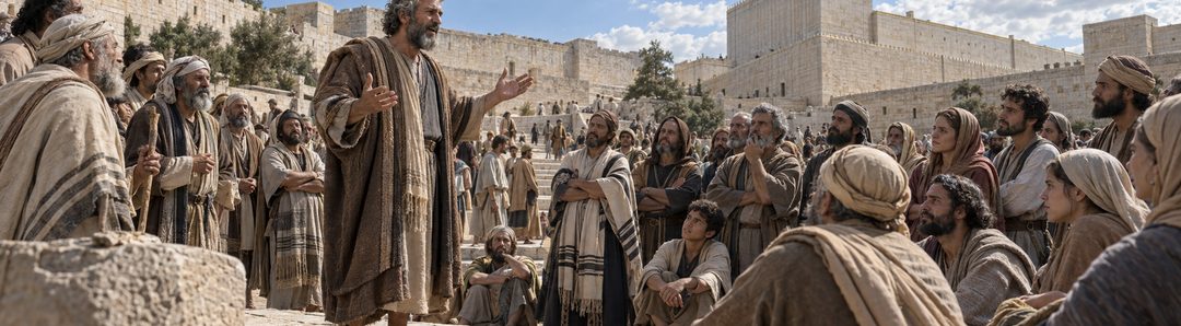 Illustratie bij: Petrus verkondigt Israëls ware zegen.