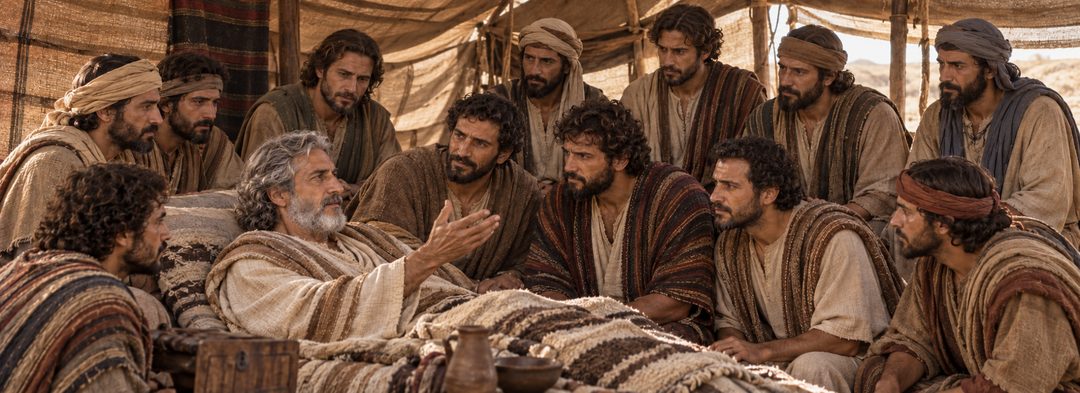 Illustratie bij: Jakob zegent zijn twaalf zonen.