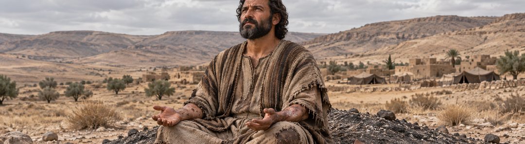 Illustratie bij: Job houdt ondanks zijn lijden vast aan God.
