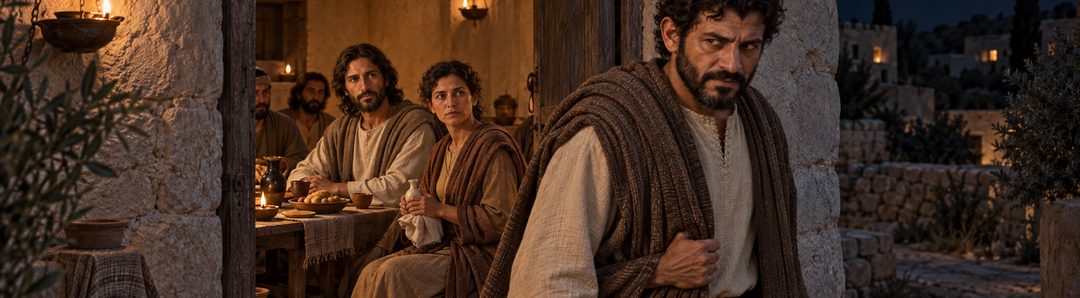 Illustratie bij: De zalving als terugblik die Judas’ verraad verklaart.
