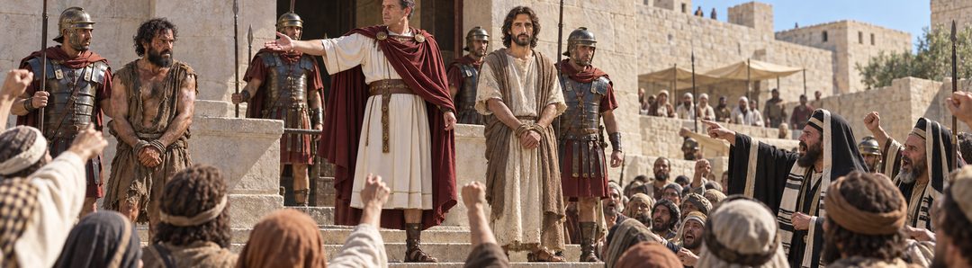 Illustratie bij: De menigte kiest Barabbas boven Jezus.