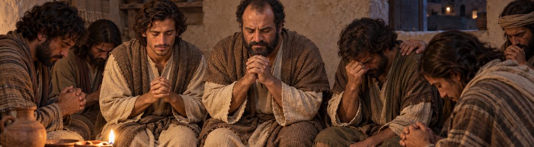 Illustratie bij: De discipelen bidden in Jezus’ naam.
