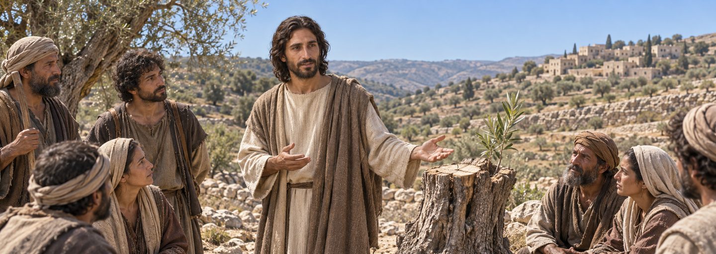 Illustratie bij: De Messias als tak en rechtvaardige Koning.