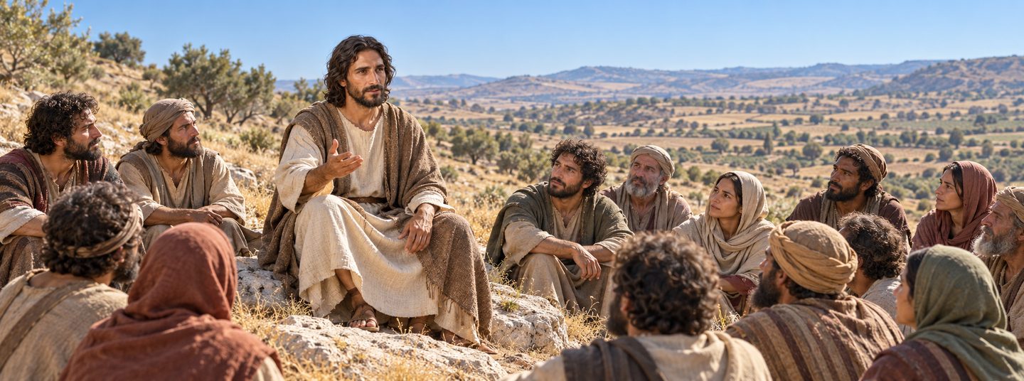 Illustratie bij: Jezus onderwijst over boosheid en de houding van het hart.