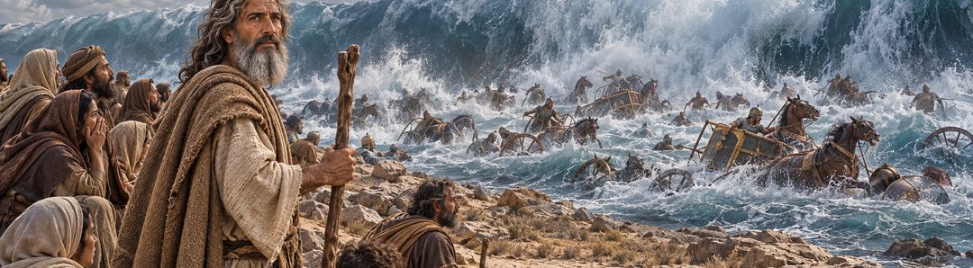 Illustratie bij: Israël bezingt de ondergang van farao’s strijdwagens in de machtige zee.