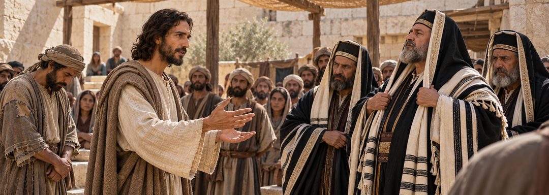 Illustratie bij: Jezus ontmaskert de huichelarij van de religieuze leiders.