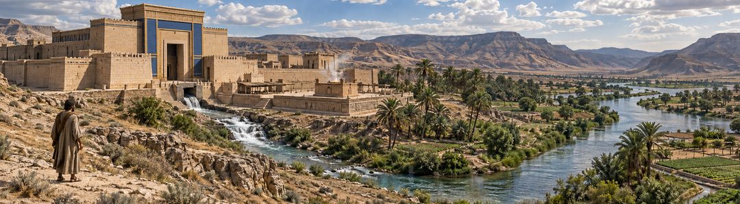Illustratie bij: De levengevende rivier uit Gods heiligdom.