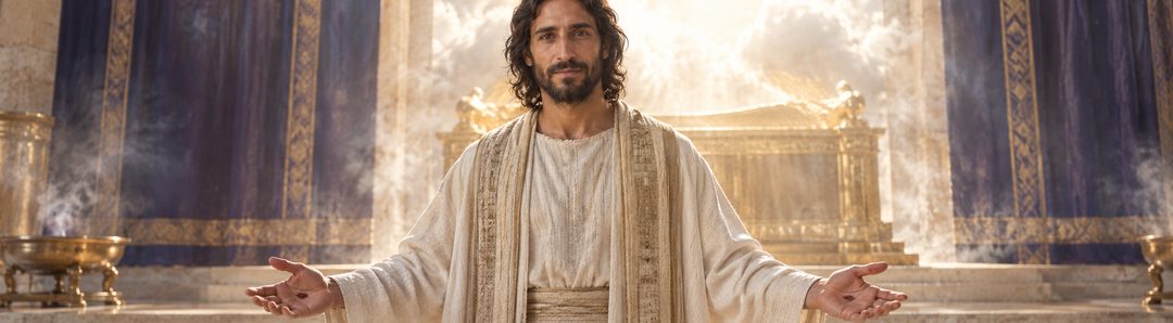 Illustratie bij: Christus verschijnt voor God als hemelse Hogepriester.