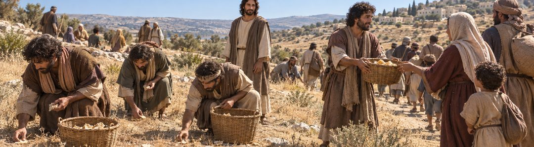 Illustratie bij: Overgebleven brood wordt zorgvuldig verzameld.