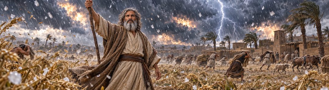 Illustratie bij: Hagel en vuur verwoesten Egypte.