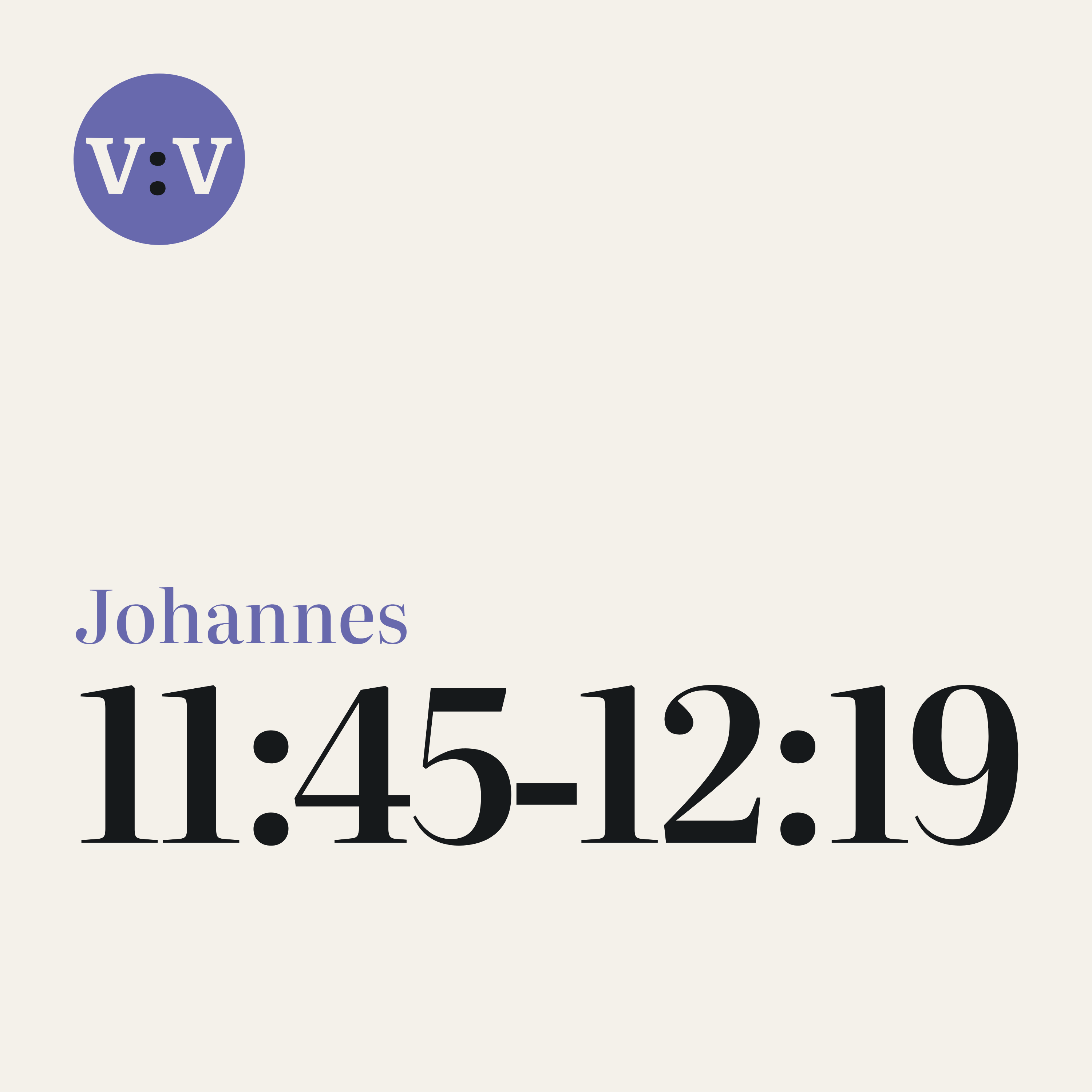 Johannes 11:45‑12:19