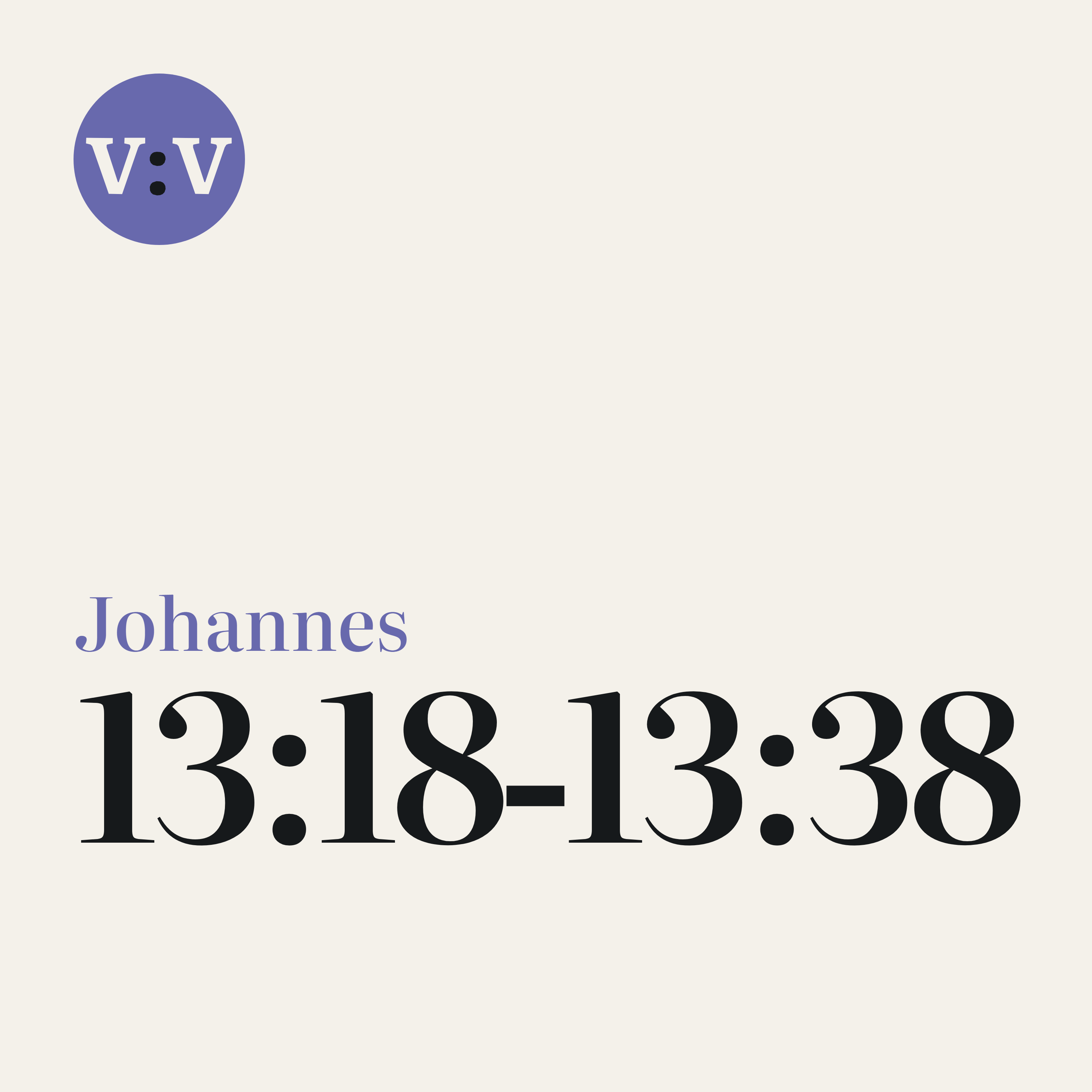 Johannes 13:18‑13:38