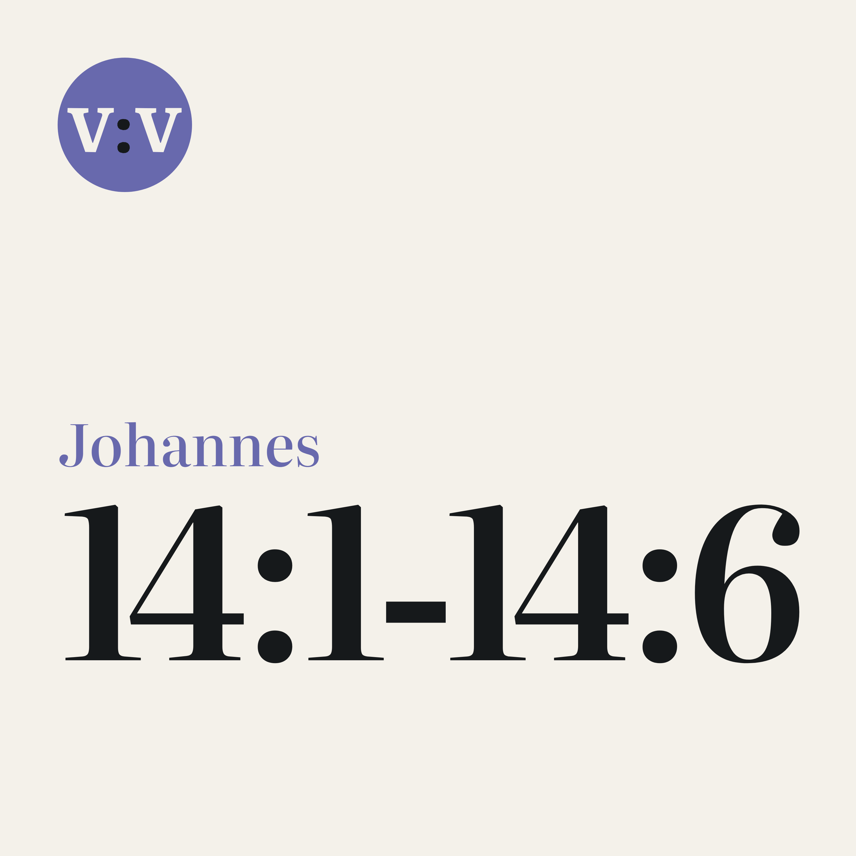 Johannes 14:1‑14:6