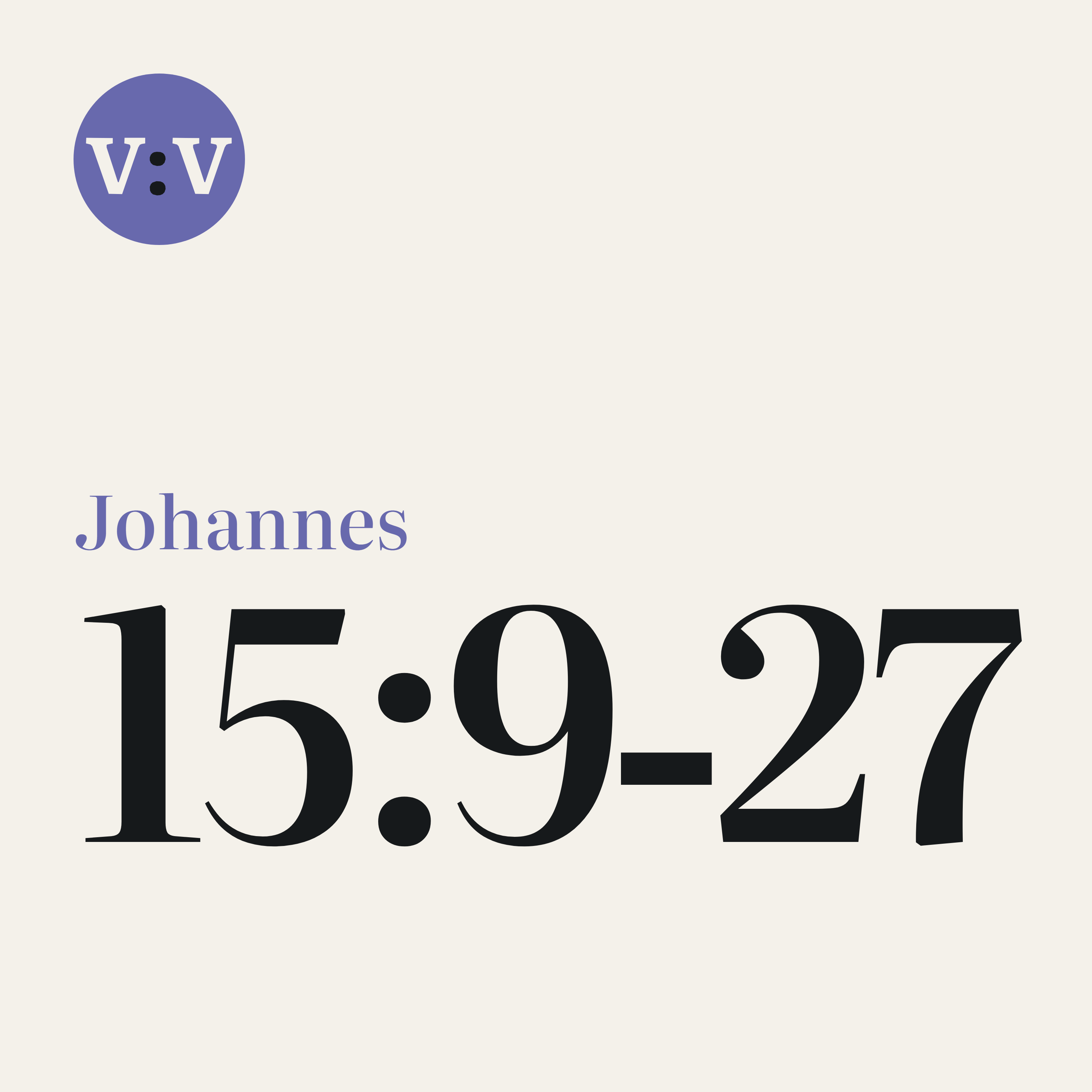 Johannes 15:9‑27