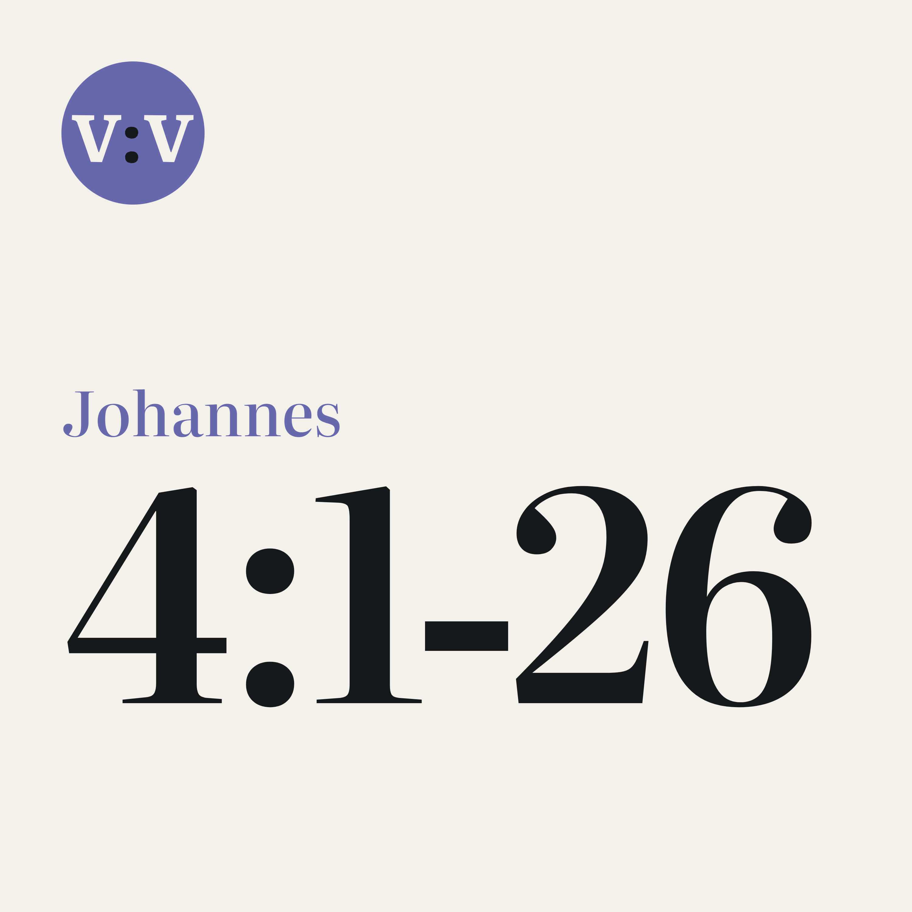 Johannes 4:1‑26